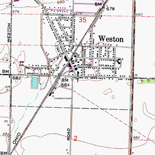 Topographic Map of Grace Evangelical Lutheran Church, OH