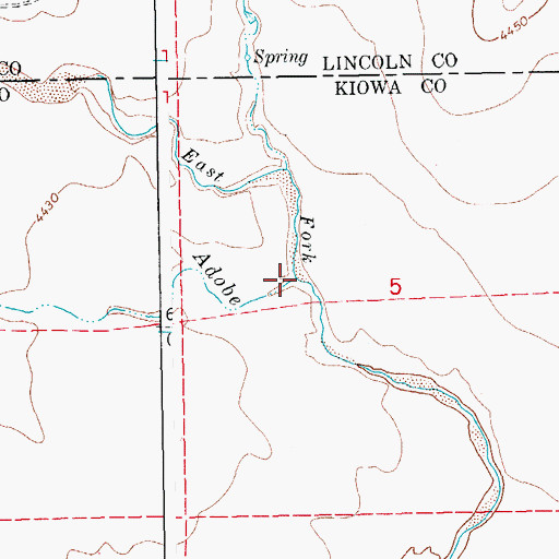 Topographic Map of East Fork Adobe Creek, CO
