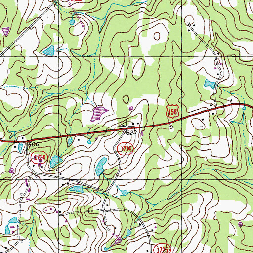 Topographic Map of Peeds Store (historical), NC