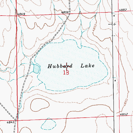 Topographic Map of Hubbard Lake, CO