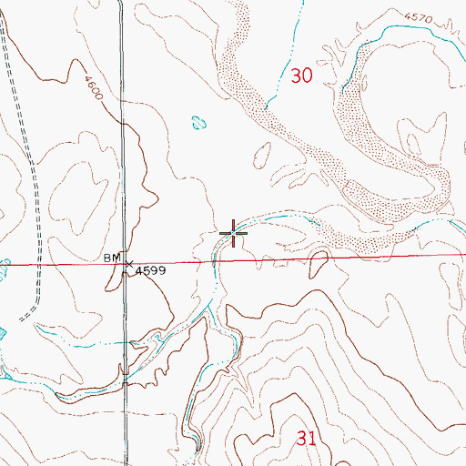 Topographic Map of Barrel Springs Draw, CO