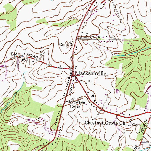 Topographic Map of Jackson Minilibrary Baltimore County Public Library, MD