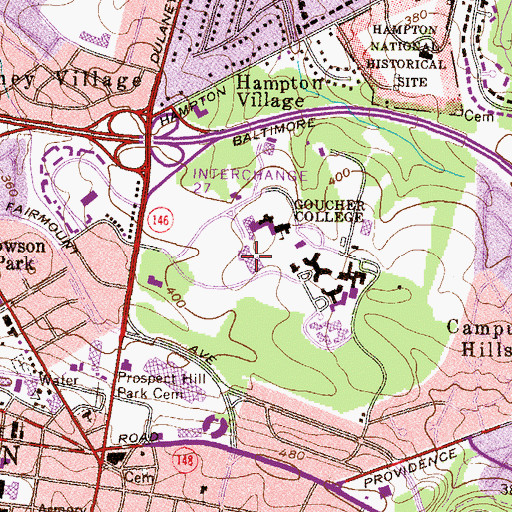 Topographic Map of Kraushaar Auditorium, MD