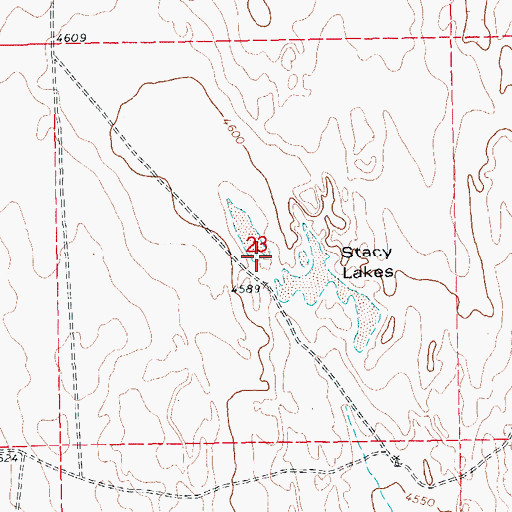 Topographic Map of Stacy Lakes, CO