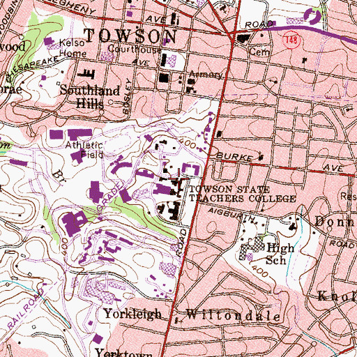 Topographic Map of Newell Dining Hall, MD