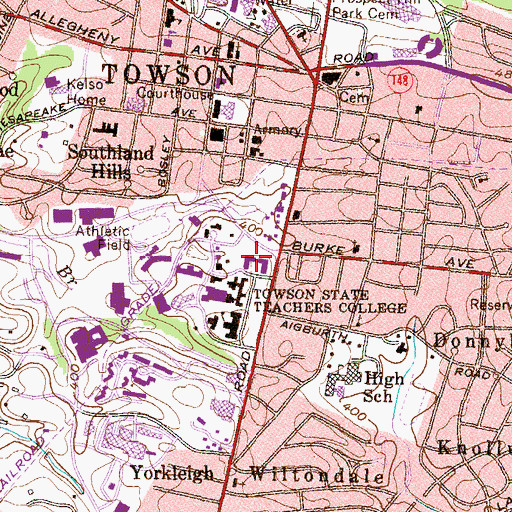 Topographic Map of Prettyman Hall, MD