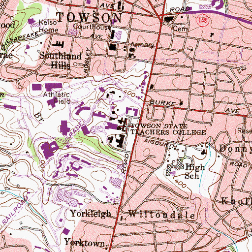Topographic Map of Richmond Hall, MD