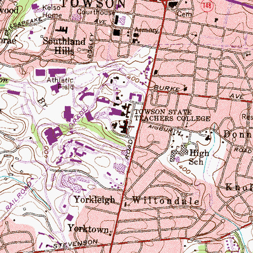 Topographic Map of Stephens Hall, MD