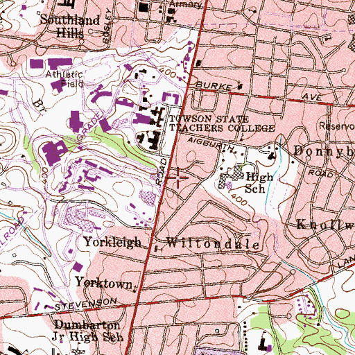 Topographic Map of Terrace Dale, MD
