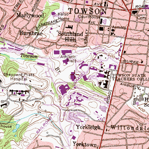 Topographic Map of University Union, MD