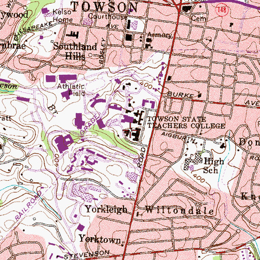 Topographic Map of Van Bokkelen Hall, MD