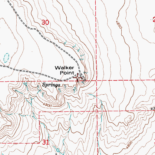 Topographic Map of Walker Point, CO