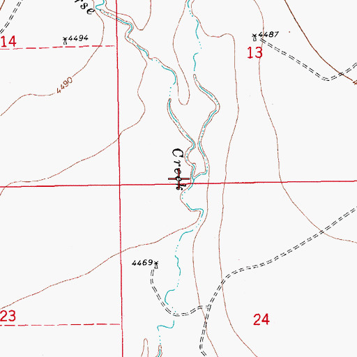 Topographic Map of Pond Creek, CO