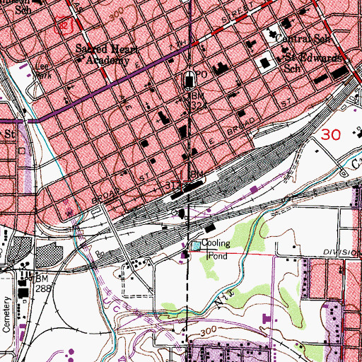 Topographic Map of Union Station, TX