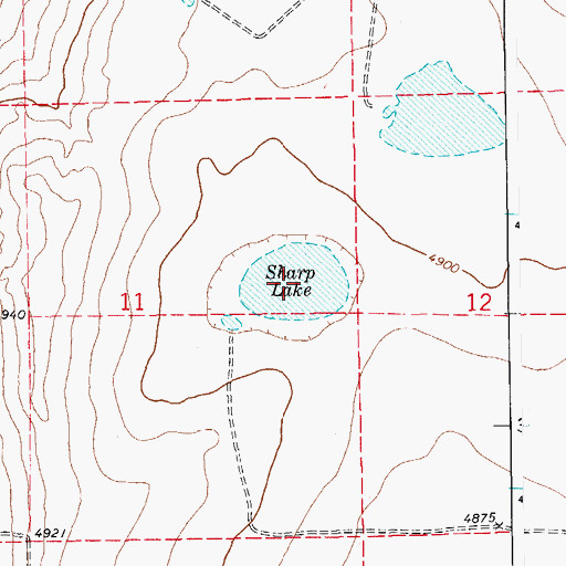 Topographic Map of Sharp Lake, CO