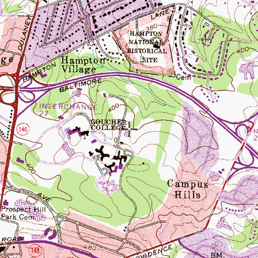Topographic Map of Welsh Gymnasium, MD