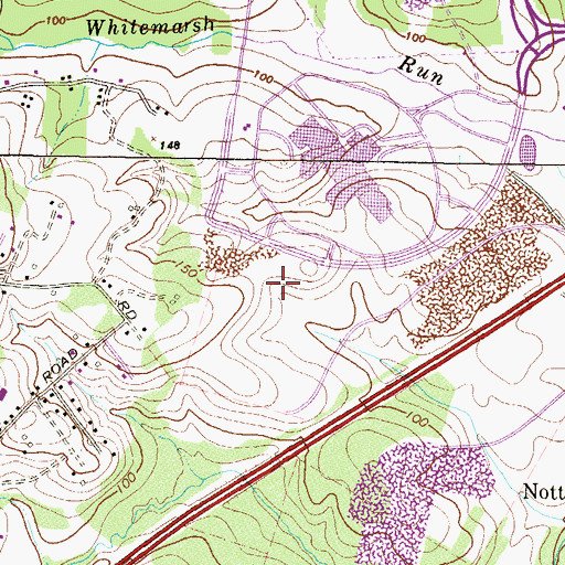 Topographic Map of White Marsh Branch Baltimore County Public Library, MD