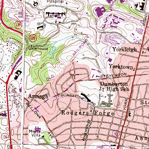 Topographic Map of The Cloisters at Charles, MD