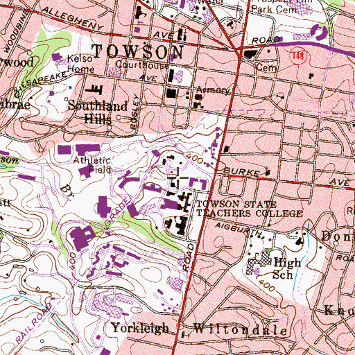 Topographic Map of Dowell Health Center, MD