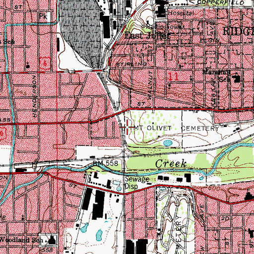 Topographic Map of Saint Peter Lutheran Cemetery, IL
