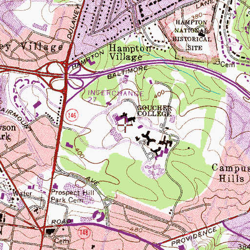 Topographic Map of Meyerhoff Arts Center, MD