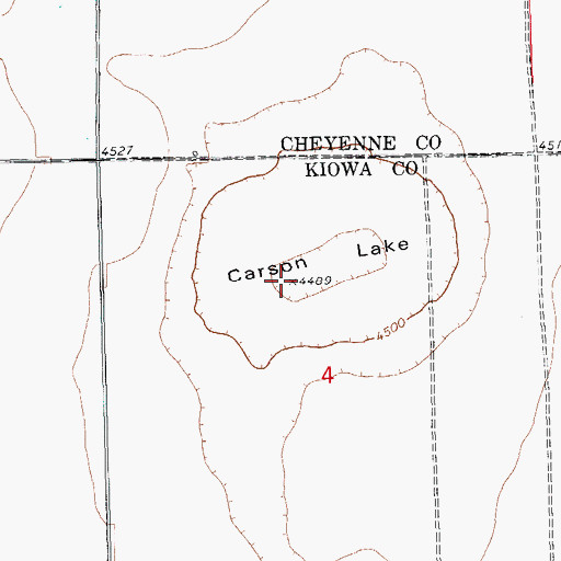Topographic Map of Carson Lake, CO
