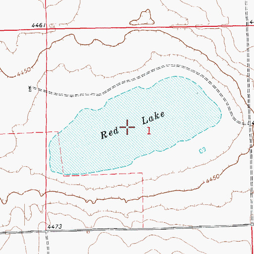 Topographic Map of Red Lake, CO
