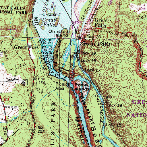 Topographic Map of The Spout, MD