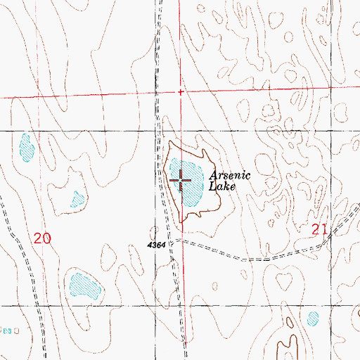 Topographic Map of Arsenic Lake, CO