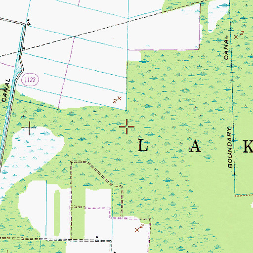 Topographic Map of Aromuskek Marshes, NC