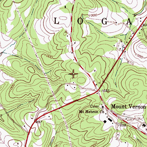Topographic Map of Tryon County (historical), NC