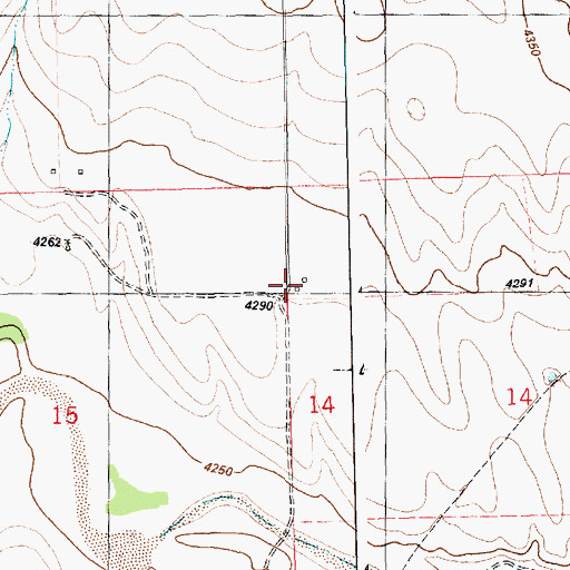 Topographic Map of Larson Ranch, CO