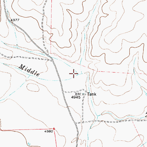 Topographic Map of Hackberry Draw, NM
