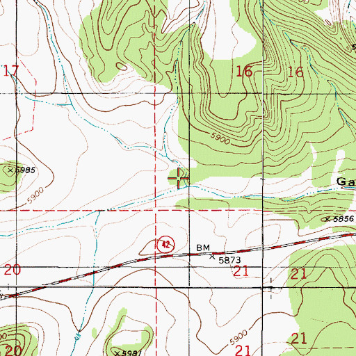 Topographic Map of Gallo Spring Canyon, NM