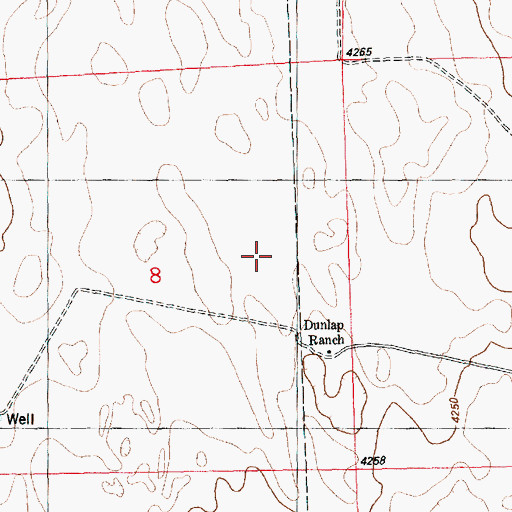 Topographic Map of Dunlap Ranch, CO