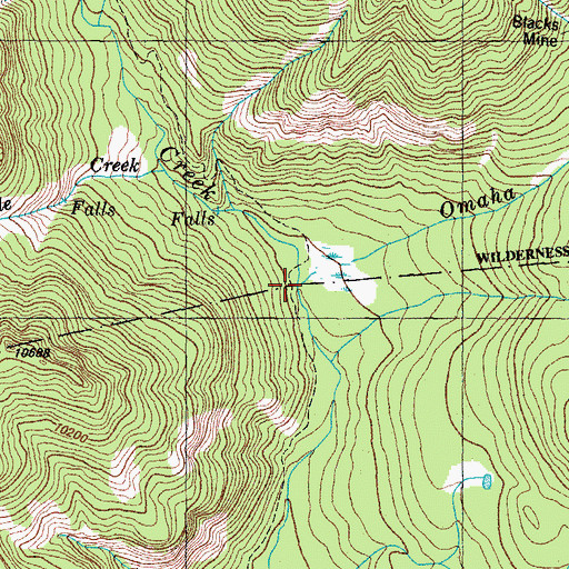 Topographic Map of Omaha Creek, CO