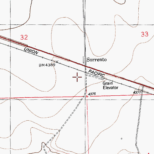 Topographic Map of Sorrento, CO