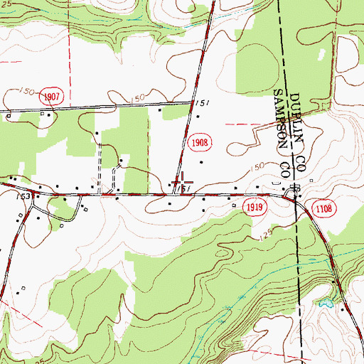 Topographic Map of Line Academy (historical), NC