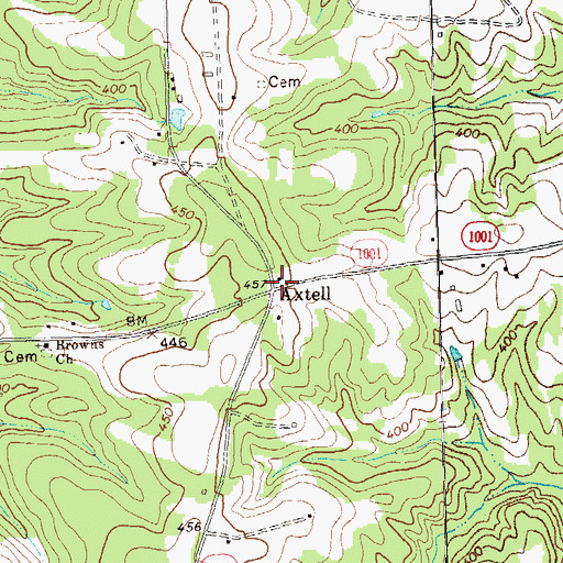 Topographic Map of Shatter Post Office (historical), NC