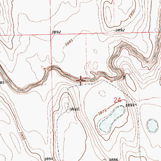 Topographic Map of Ladder Creek, CO