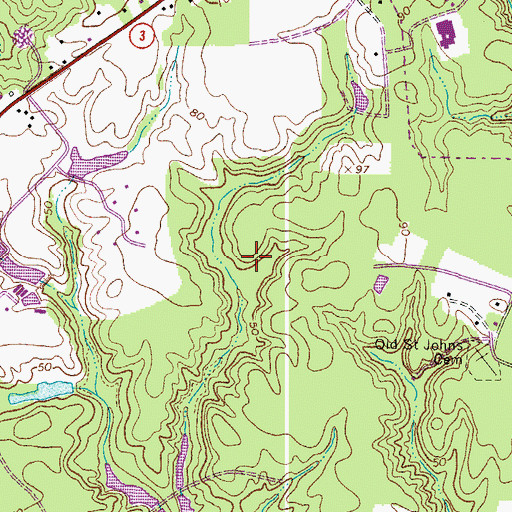 Topographic Map of District 4, VA