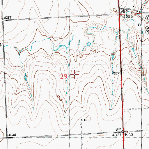Topographic Map of Cheyenne Oil Field, CO