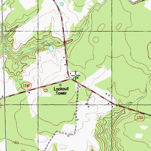 Topographic Map of Concord Church (historical), NC
