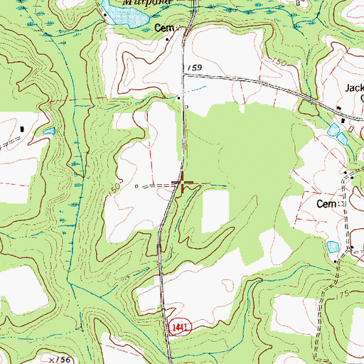 Topographic Map of Popes Store (historical), NC