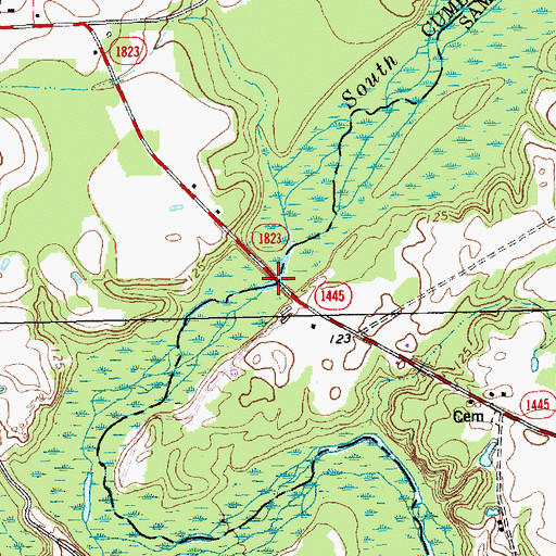 Topographic Map of New Bridge, NC