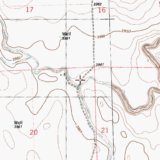 Topographic Map of North Fork Ladder Creek, CO