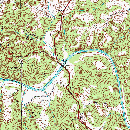 Topographic Map of Buck Island Bridge, NC