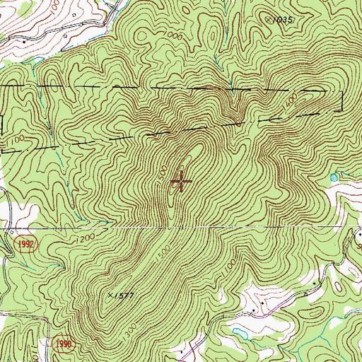 Topographic Map of Flat Shoal Mountain, NC