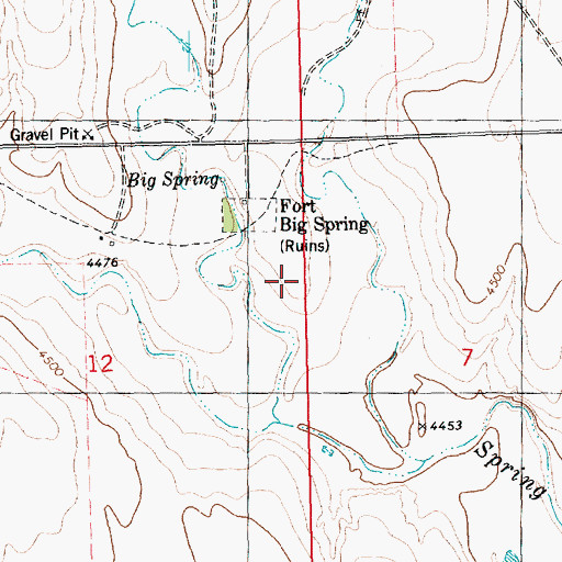 Topographic Map of Fort Big Spring, CO