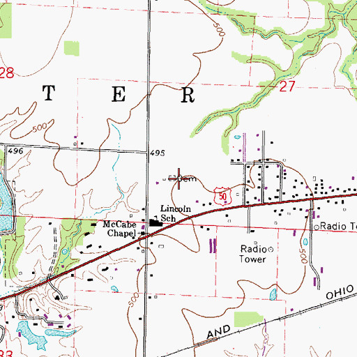 Topographic Map of Logan Family Cemetery, IL